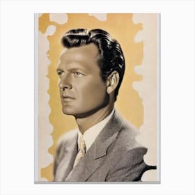 Joel Mccrea Retro Collage Movies Canvas Print