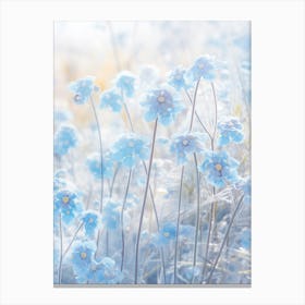 Frosty Botanical Forget Me Not Canvas Print