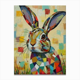 Harlequin Rabbit Painting 3 Canvas Print