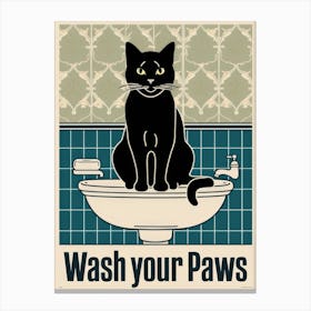 Wash Your Paws 36 Canvas Print