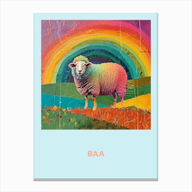 Sheep Baa Poster 7 Canvas Print