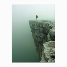 Man Standing On A Cliff 5 Canvas Print