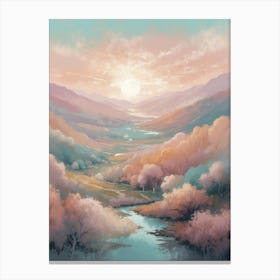 Sunrise Over The Valley Canvas Print