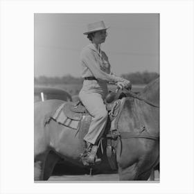 Untitled Photo, Possibly Related To Watching Polo Match, Abilene, Texas By Russell Lee Canvas Print