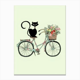 Cat On A Bike 1 Canvas Print