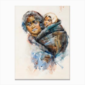 Maori woman and child by Frances Hodgkins (1900) Canvas Print