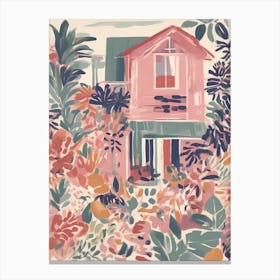 Pink beach House Canvas Print