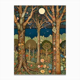 William Morris Forest At Night 20 Canvas Print