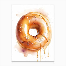 Salted Caramel Donut Cute Neon 3 Canvas Print