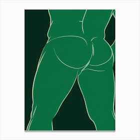 Abstract Man'S Butt. Male Butt Lines Canvas Print