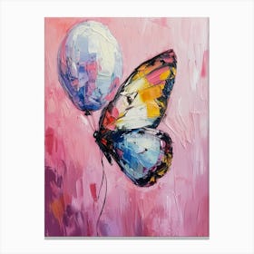 Cute Butterfly 2 With Balloon Canvas Print
