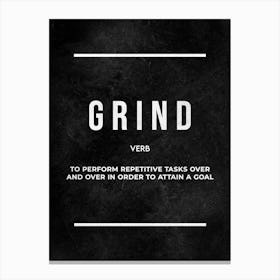 Grind Verb Canvas Print