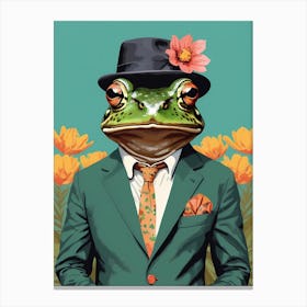 Frog In A Suit (29) Canvas Print