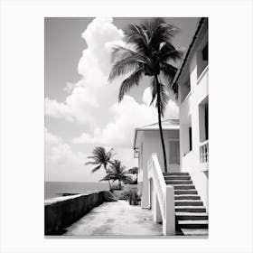 Barbados, Black And White Analogue Photograph 1 Canvas Print