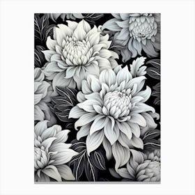 Dalmatian Flowers Canvas Print