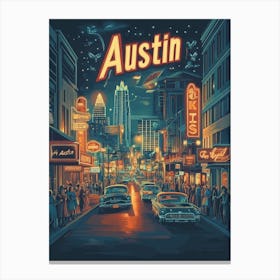 Aihrgdesign A Classic 1960s Travel Poster For Austin Showcasi 931d8e1a Ae8e 4848 Bf33 E457c860808b 1 Canvas Print