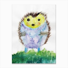 A Hedgehog painted by Little Artist O.D.R Canvas Print