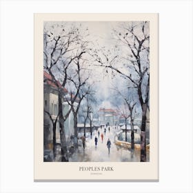 Winter City Park Poster Peoples Park Shanghai China 1 Canvas Print