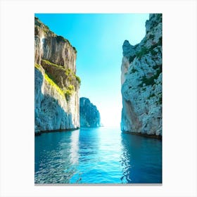 Cliffs In The Sea Canvas Print