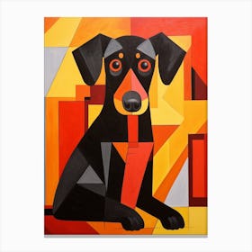 Dog Abstract Pop Art 8 Canvas Print
