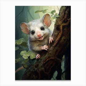 Adorable Chubby Eucalyptus Loving Possum 2 Canvas Print