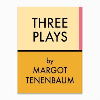 Three Plays Margot Tenembaum Canvas Print