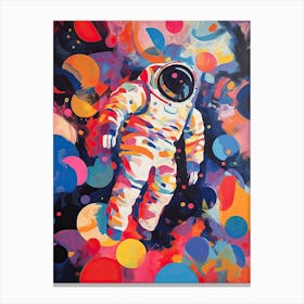 Astronaut Colourful Illustration 5 Canvas Print