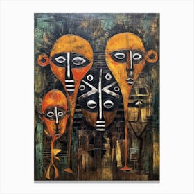 Beyond Borders: African Tribal Mask Odyssey Canvas Print