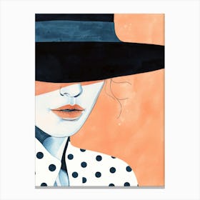 Portrait Of A Woman In A Hat 15 Canvas Print