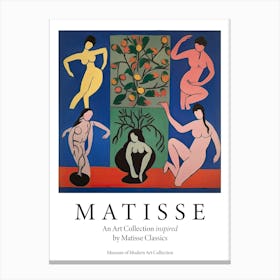Women Dancing, Shape Study, The Matisse Inspired Art Collection Poster 3 Canvas Print