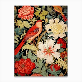 Birds And Flowers 3 Canvas Print