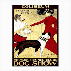 Chicago, Dog Show, Classic Poster Canvas Print