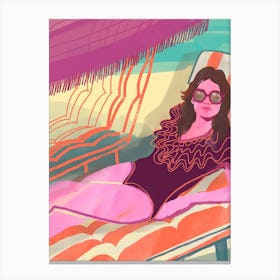 Magenta Swim Suit Canvas Print
