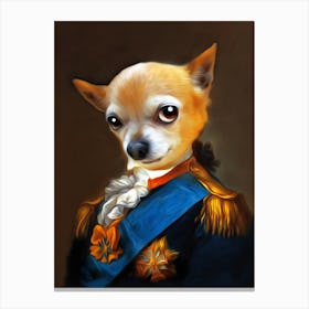 Unpredictable Chihuahua Dog Kerl Pet Portraits Canvas Print