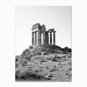Agrigento, Italy, Black And White Photography 1 Canvas Print