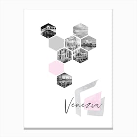 Urban Design Venezia Pink Canvas Print