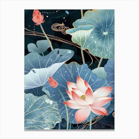 Lotus Flower Background Canvas Print