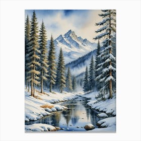 Beautiful Winter Landscape 1 Canvas Print