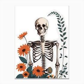 Floral Skeleton Botanical Anatomy (16) Canvas Print