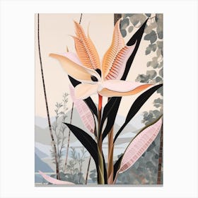 Flower Illustration Heliconia 1 Canvas Print
