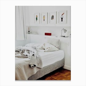 White Bedroom 1 Canvas Print