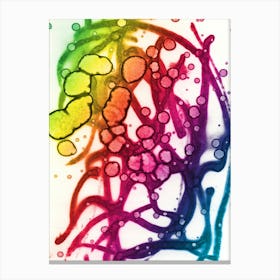 Watercolor Abstraction Colorful Rainbow 2 Canvas Print
