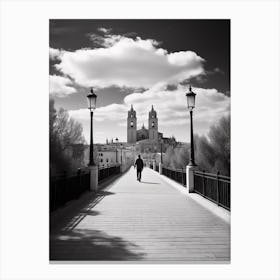 Segovia, Spain, Black And White Analogue Photography 4 Canvas Print