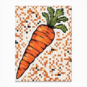 Carrot Mosaic Tile Canvas Print