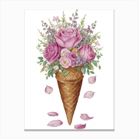 Ice Cream Cone 3 Canvas Print