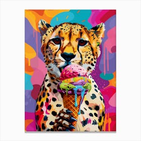 Cheetah Ice Cream Canvas Print