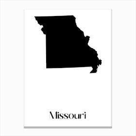 Missouri State Map Canvas Print