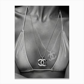 Coco Necklace B&W Canvas Print