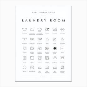 Laundry Room Symbols Canvas Print