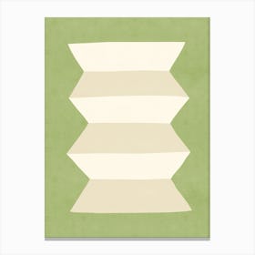 Geometric Greek Vase Pottery Minimalist - Light Green Canvas Print